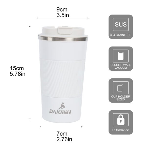 DAKEEN Travel Coffee Mug Stainless Steel Vacuum Ice and Hot Drinks - Image 10