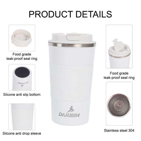 DAKEEN Travel Coffee Mug Stainless Steel Vacuum Ice and Hot Drinks - Image 7