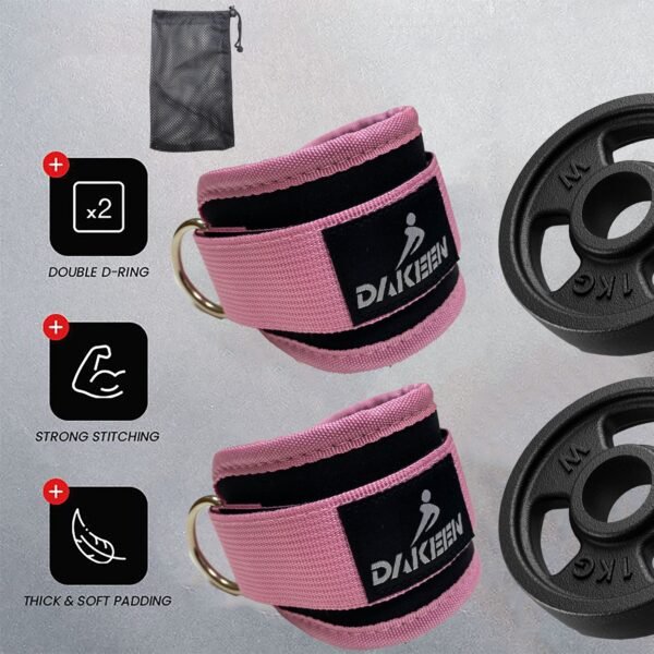 DAKEEN Fitness Ankle Straps for Cable Machines with bag - Image 2