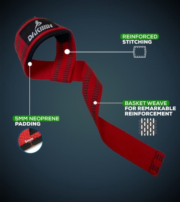 DAKEEN Lifting Straps Deadlift Gym Wrist Straps - Image 2
