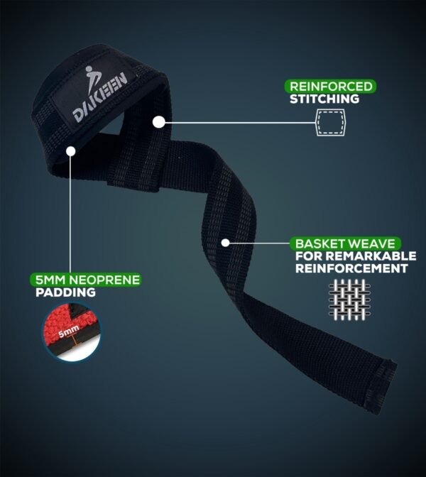 DAKEEN Lifting Straps Deadlift Gym Wrist Straps - Image 3